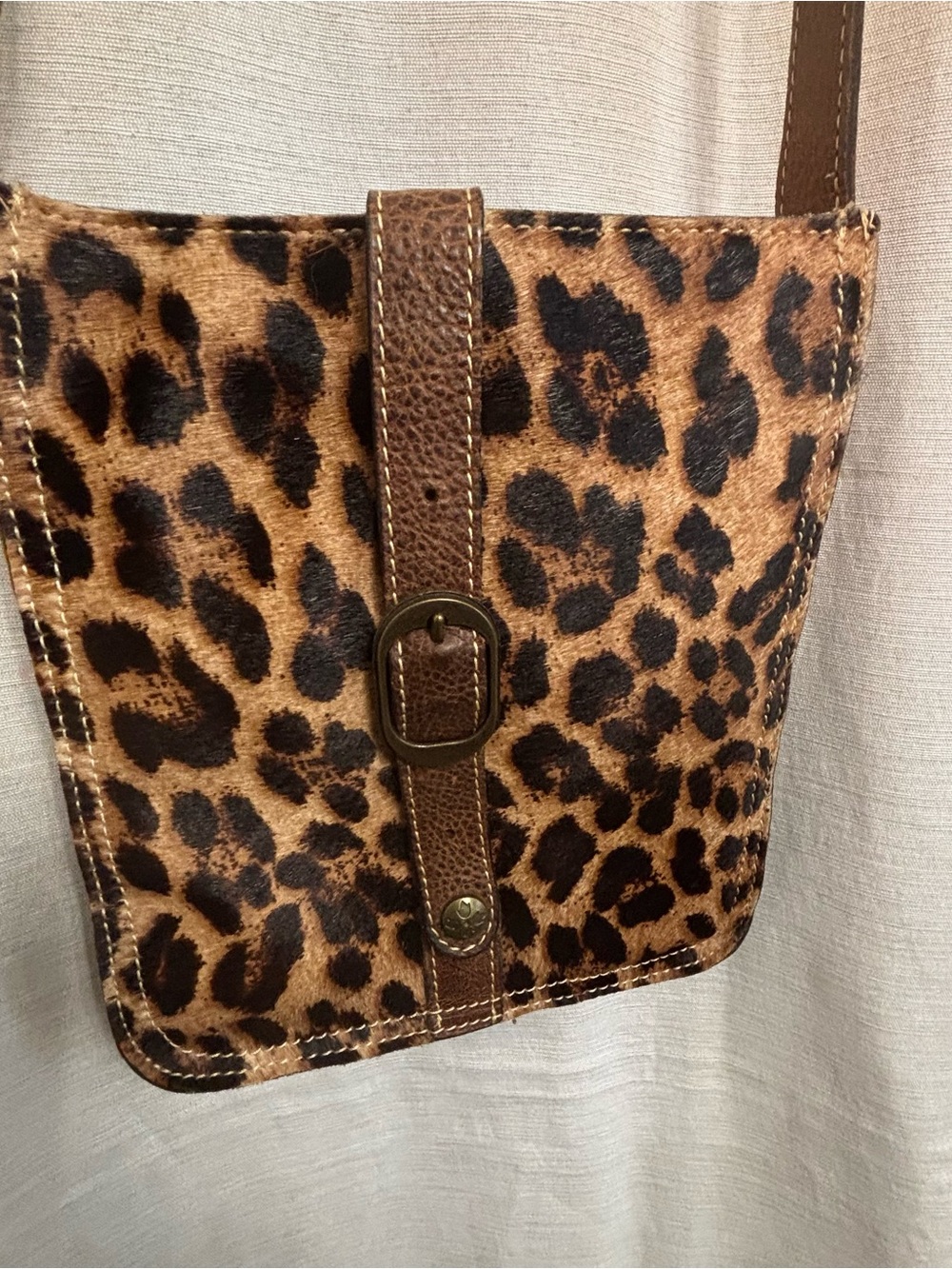 Leather & Animal Print Calf Hair Bag by Patricia Nash